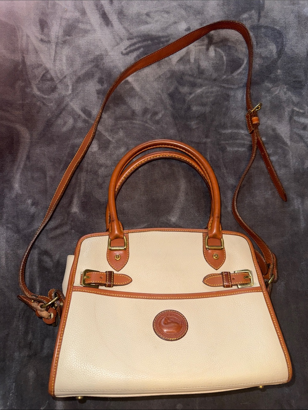 Vintage Dooney & Bourke Whispers of Lace AWL Handbag Shoulder Bag Satchel